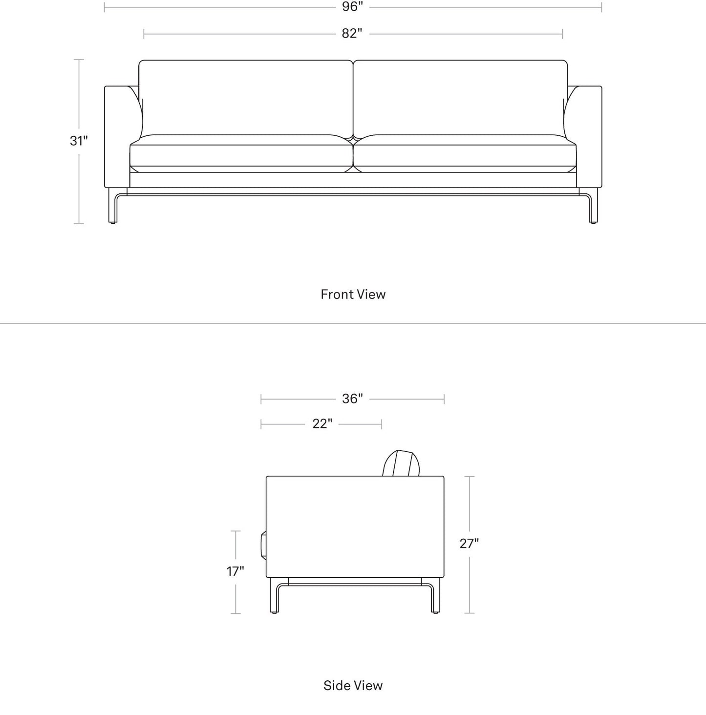 BLU DOT Guide 96" Sofa