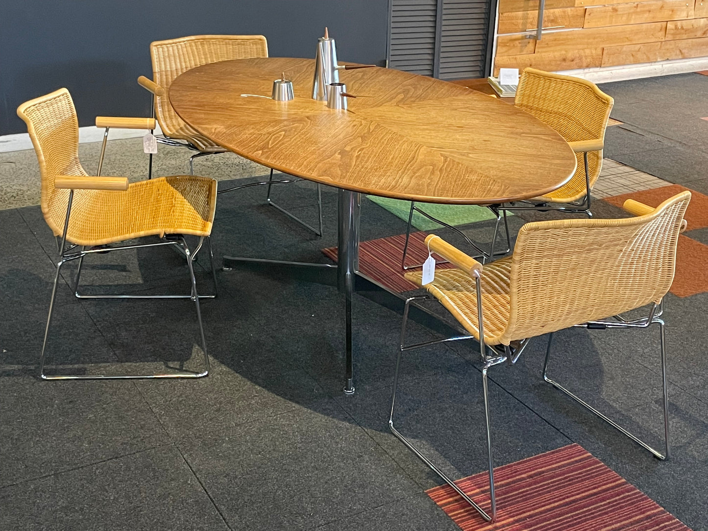 Set of 4 Massimo Vignelli Handkerchief Arm Chairs