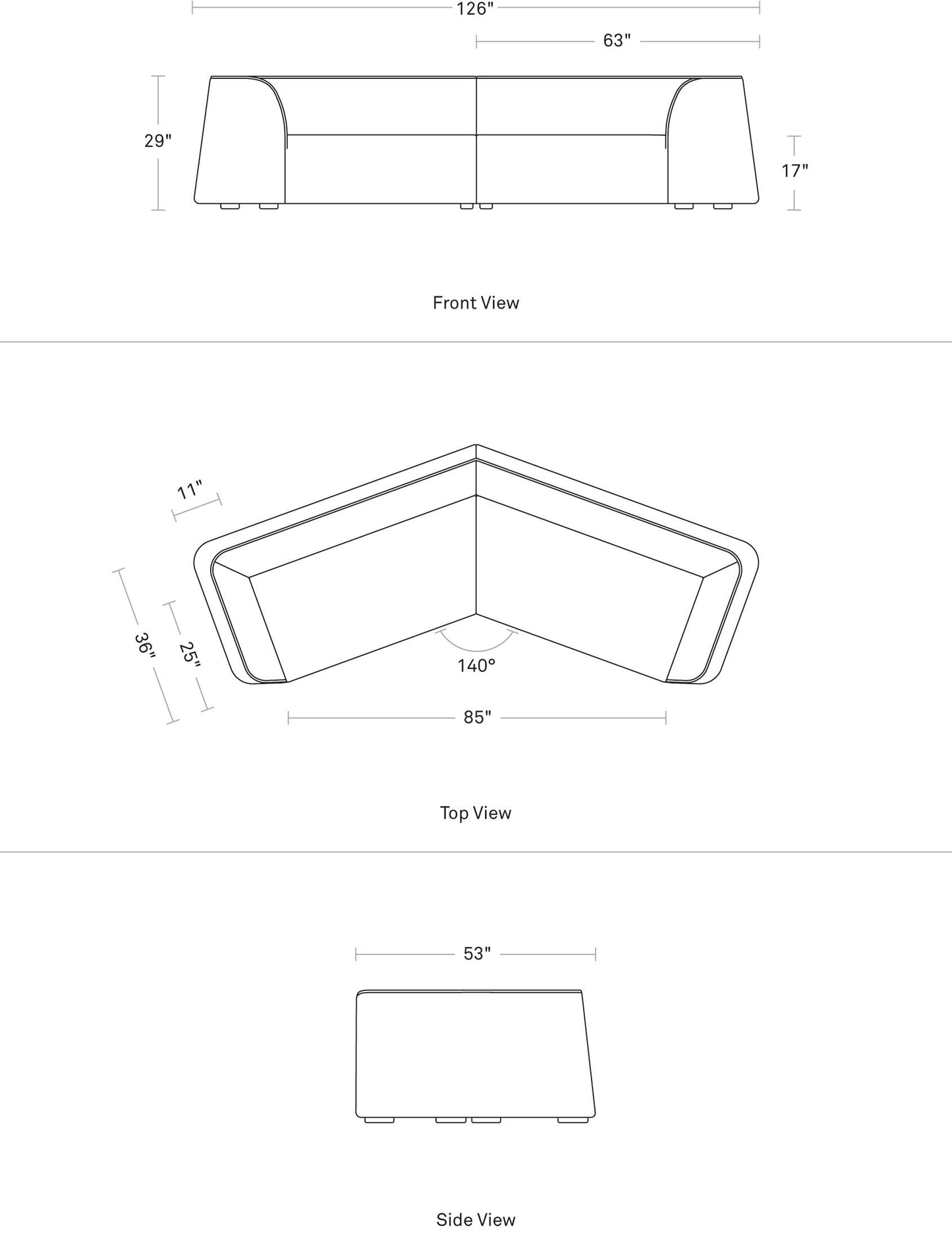 BLU DOT Thataway Small Angled Sectional