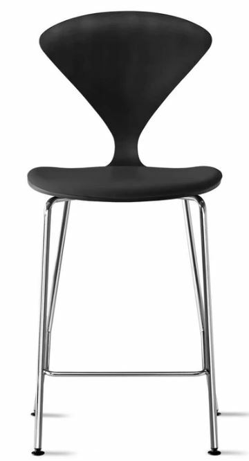 CHERNER Metal Base Stool-Classic Ebony w/ Seat Pad Only