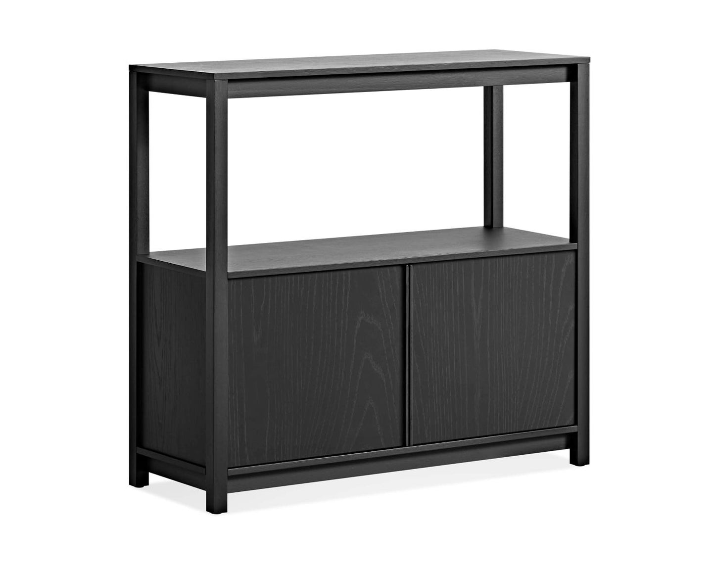 Open Plan Small Low Bookcase with Storage