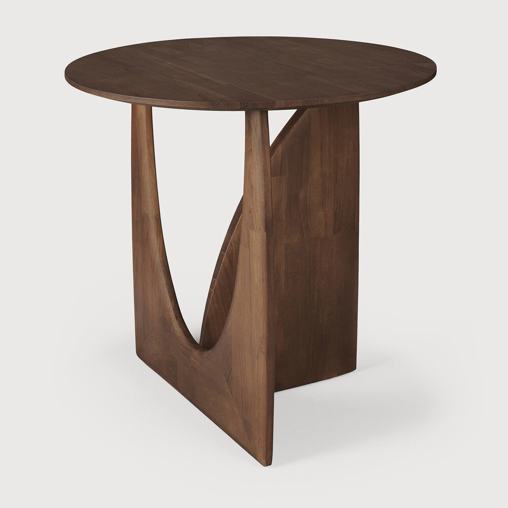 Oak Geometric Side Table