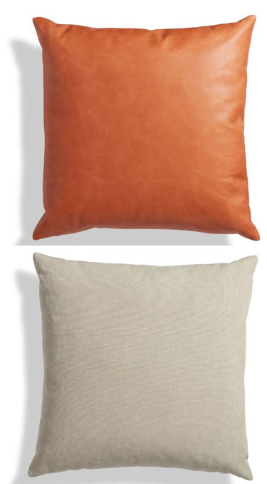 BLU DOT Signal 20" Leather Square Pillow