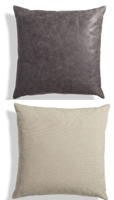 BLU DOT Signal 20" Leather Square Pillow