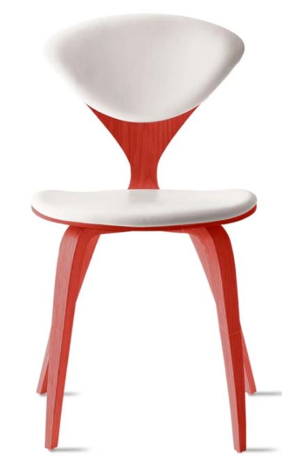 CHERNER Side Chair- Classic Orange w/ Seat & Back Pad