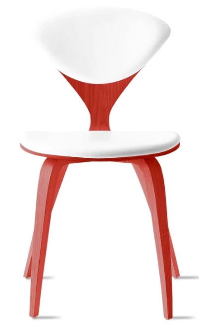 CHERNER Side Chair- Classic Orange w/ Seat & Back Pad