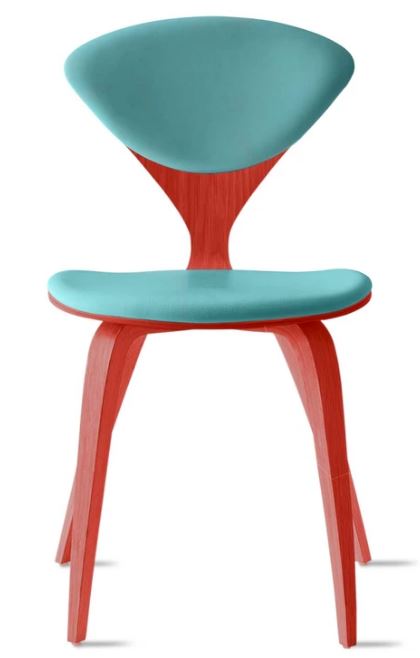 CHERNER Side Chair- Classic Orange w/ Seat & Back Pad