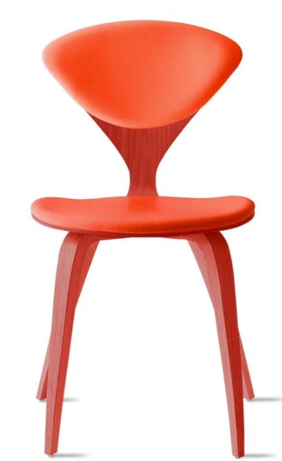 CHERNER Side Chair- Classic Orange w/ Seat & Back Pad