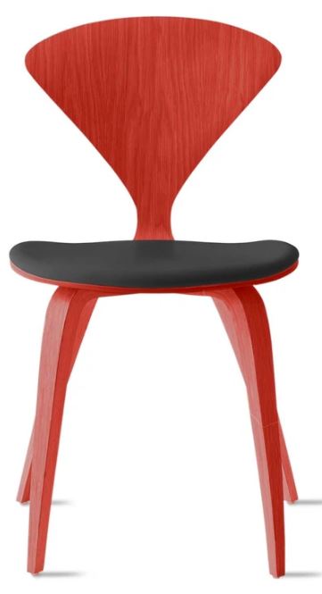 CHERNER Side Chair- Classic Orange w/ Seat Pad Only