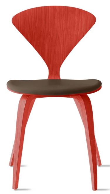 CHERNER Side Chair- Classic Orange w/ Seat Pad Only