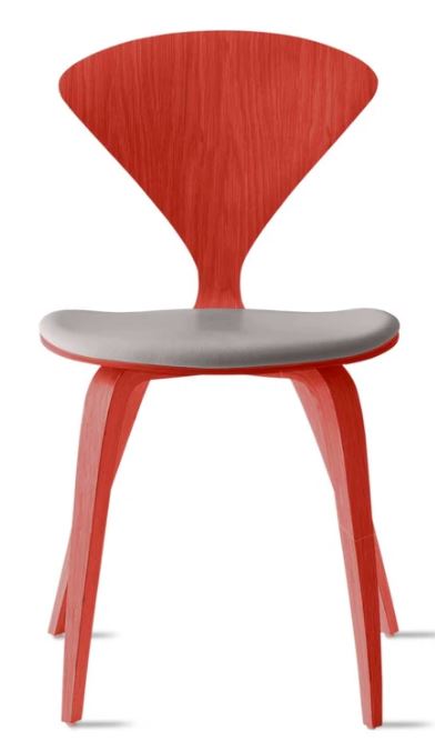 CHERNER Side Chair- Classic Orange w/ Seat Pad Only