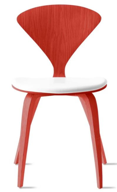 CHERNER Side Chair- Classic Orange w/ Seat Pad Only