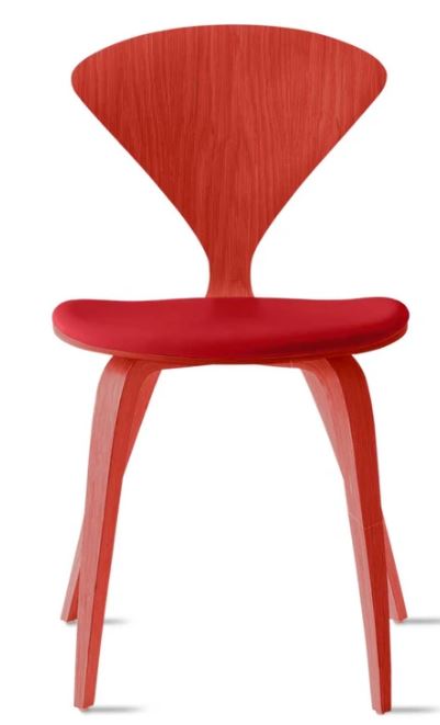 CHERNER Side Chair- Classic Orange w/ Seat Pad Only