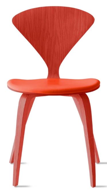 CHERNER Side Chair- Classic Orange w/ Seat Pad Only