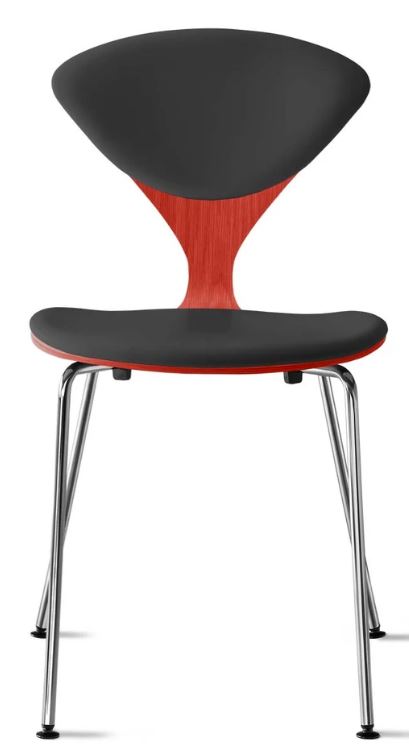 CHERNER Metal Base Chair-Classic Orange w/ Seat & Back Pad