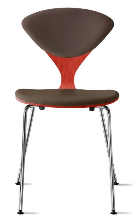 CHERNER Metal Base Chair-Classic Orange w/ Seat & Back Pad