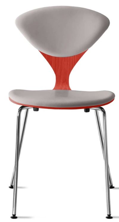 CHERNER Metal Base Chair-Classic Orange w/ Seat & Back Pad