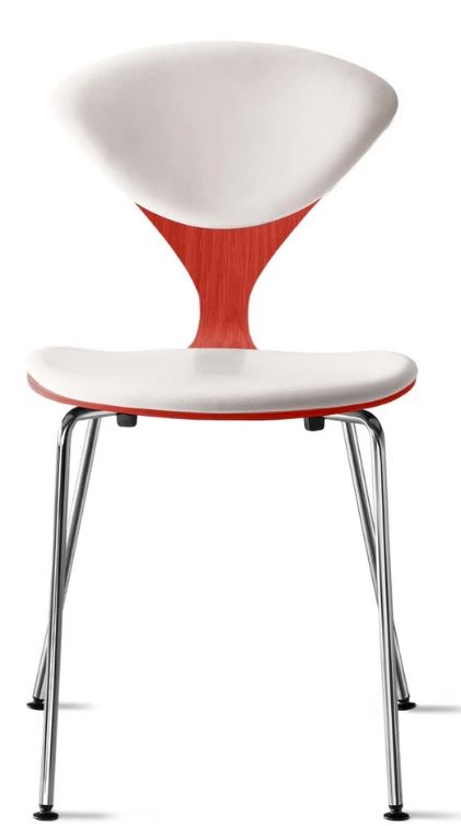 CHERNER Metal Base Chair-Classic Orange w/ Seat & Back Pad