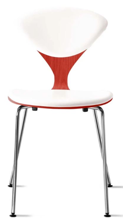 CHERNER Metal Base Chair-Classic Orange w/ Seat & Back Pad