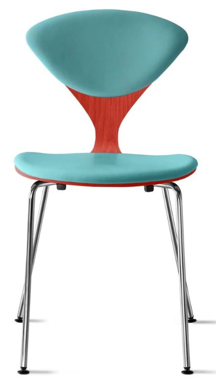 CHERNER Metal Base Chair-Classic Orange w/ Seat & Back Pad