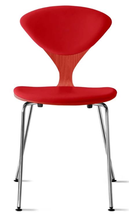 CHERNER Metal Base Chair-Classic Orange w/ Seat & Back Pad