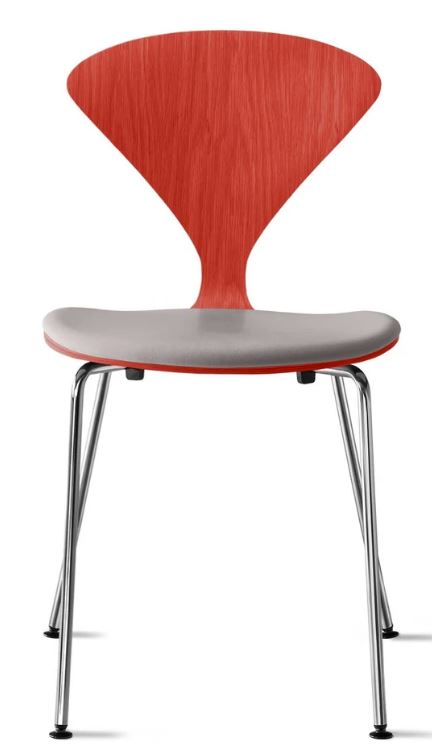 CHERNER Metal Base Chair-Classic Orange w/ Seat Pad Only