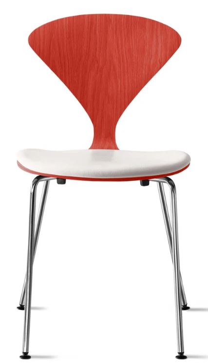 CHERNER Metal Base Chair-Classic Orange w/ Seat Pad Only