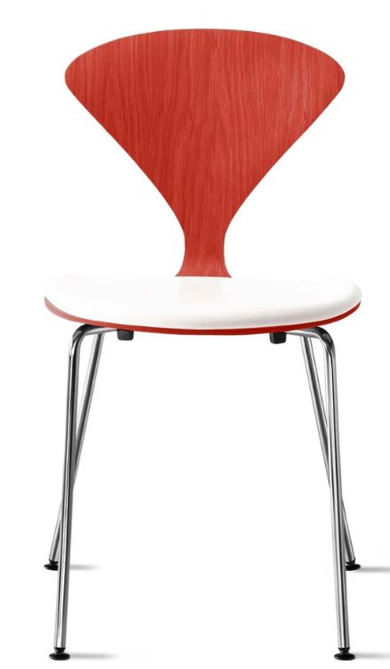 CHERNER Metal Base Chair-Classic Orange w/ Seat Pad Only