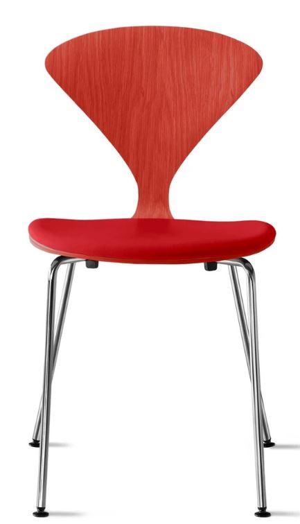 CHERNER Metal Base Chair-Classic Orange w/ Seat Pad Only