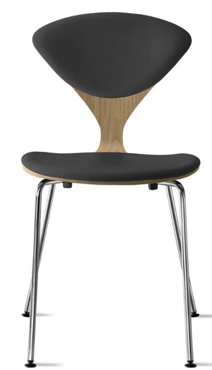 CHERNER Metal Base Chair-Natural White Oak w/ Seat & Back Pad