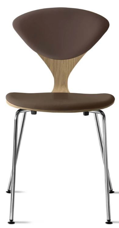 CHERNER Metal Base Chair-Natural White Oak w/ Seat & Back Pad