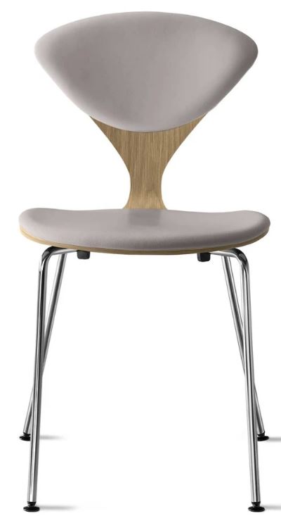 CHERNER Metal Base Chair-Natural White Oak w/ Seat & Back Pad