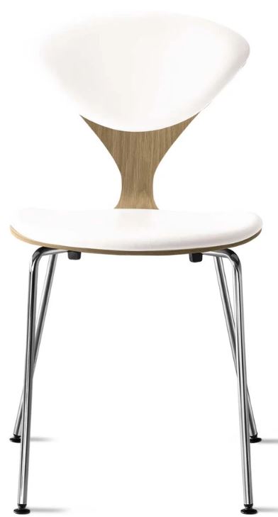 CHERNER Metal Base Chair-Natural White Oak w/ Seat & Back Pad