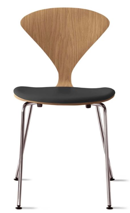 CHERNER Metal Base Chair-Natural White Oak w/ Seat Pad Only