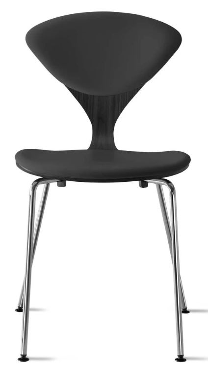 CHERNER Metal Base Chair-Classic Ebony w/ Seat & Back Pad