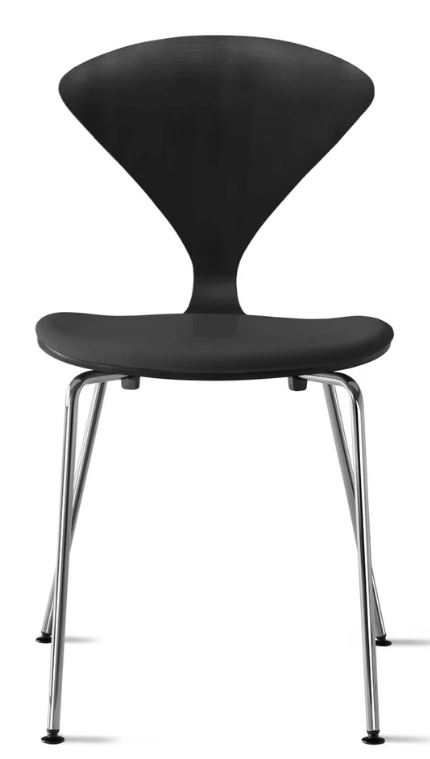 CHERNER Metal Base Chair-Classic Ebony w/ Seat Pad Only