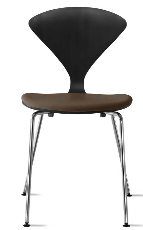 CHERNER Metal Base Chair-Classic Ebony w/ Seat Pad Only