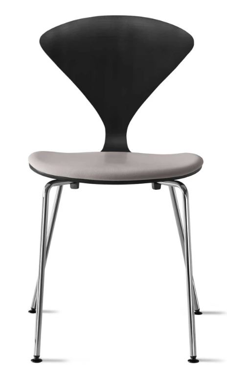 CHERNER Metal Base Chair-Classic Ebony w/ Seat Pad Only