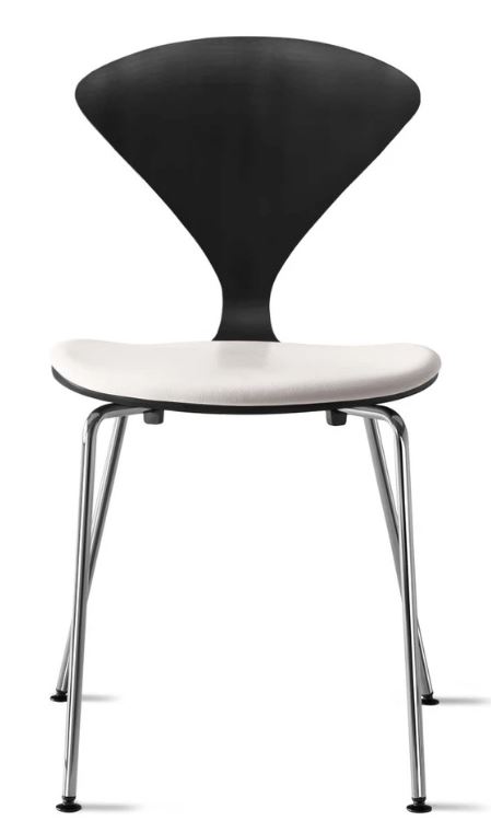 CHERNER Metal Base Chair-Classic Ebony w/ Seat Pad Only