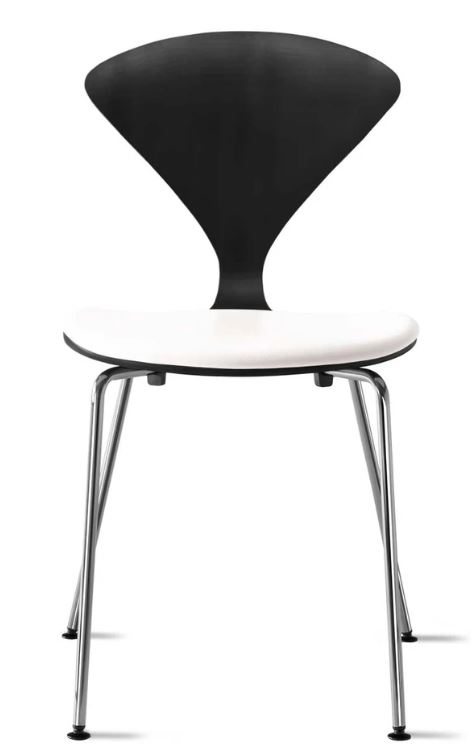 CHERNER Metal Base Chair-Classic Ebony w/ Seat Pad Only