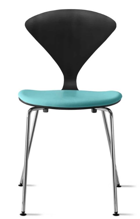 CHERNER Metal Base Chair-Classic Ebony w/ Seat Pad Only