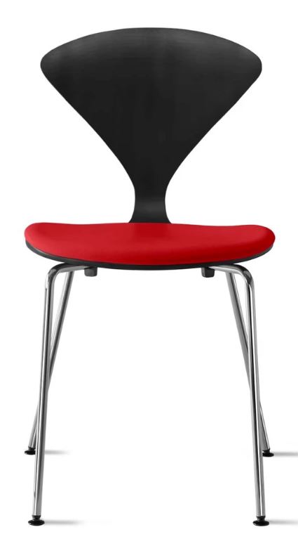 CHERNER Metal Base Chair-Classic Ebony w/ Seat Pad Only