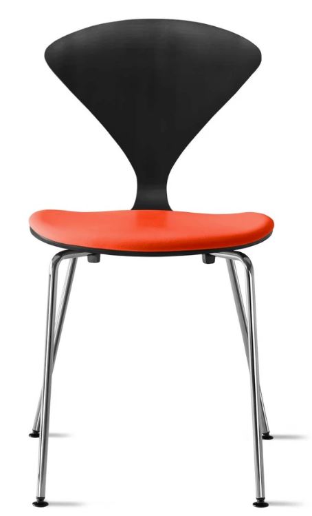 CHERNER Metal Base Chair-Classic Ebony w/ Seat Pad Only