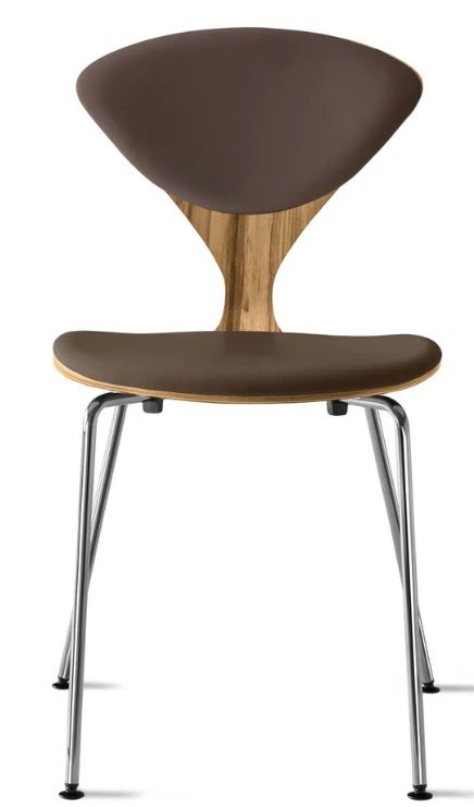 CHERNER Metal Base Chair-Natural Red Gum w/ Seat & Back Pad