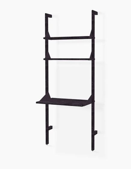 Black Uprights Black Brackets Black Shelves