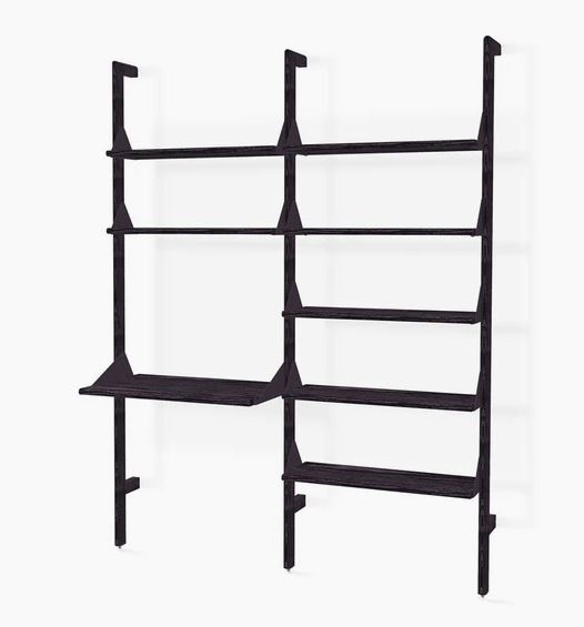 Black Uprights Black Brackets Black Shelves