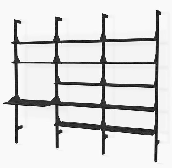 Black Uprights Black Brackets Black Shelves
