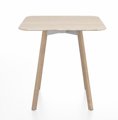 EMECO Su Cafe Table- 30"- Square Top/ Reclaimed Wood Legs