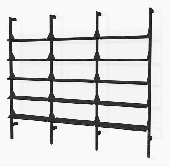 Black Uprights Black Brackets Black Shelves
