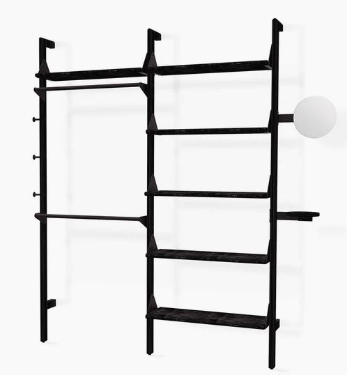 Black Uprights Black Brackets Black Shelves